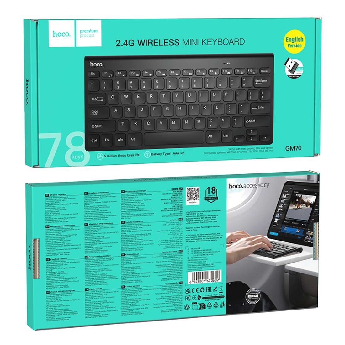 HOCO GM70 KEYBOARD WIRELESS