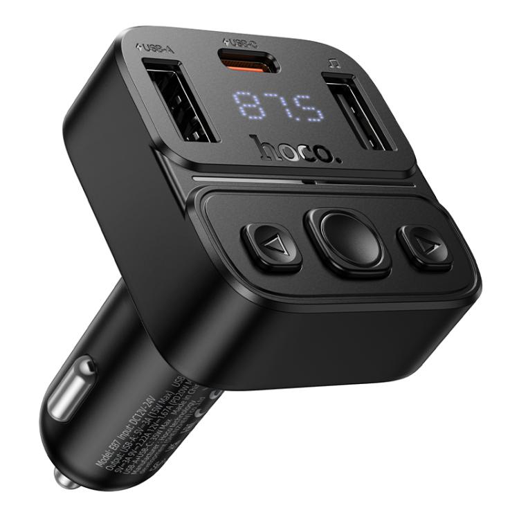 HOCO E87 Bluetooth FM Transmitter with 35W Dual USB Car Charger