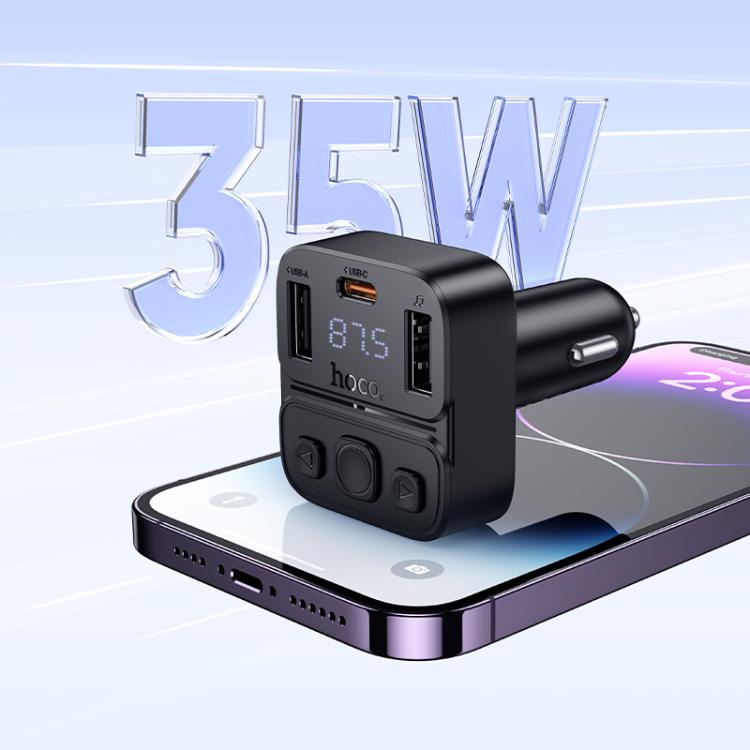 HOCO E87 Bluetooth FM Transmitter with 35W Dual USB Car Charger
