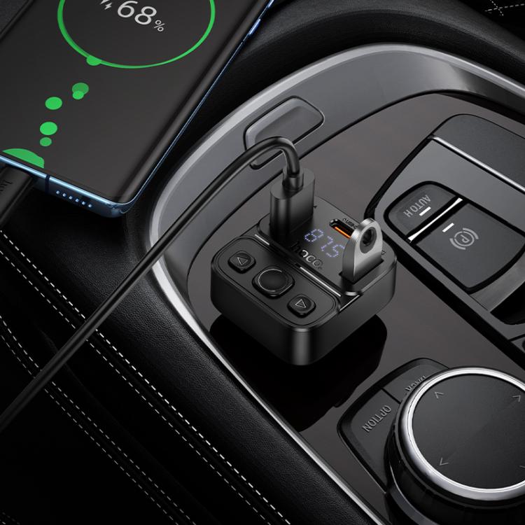 HOCO E87 Bluetooth FM Transmitter with 35W Dual USB Car Charger
