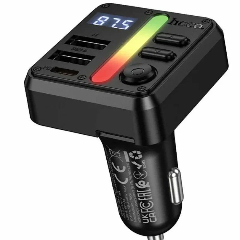 HOCO E89 Bluetooth FM Transmitter with 45W Dual USB Fast Charging